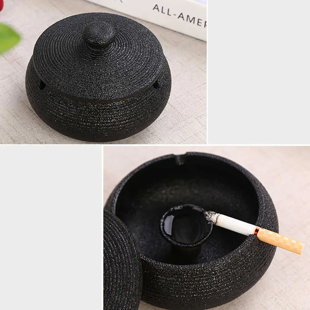 メイ DHgate.com:Home Office Round Ceramic Ashtray Ash Tray Holder