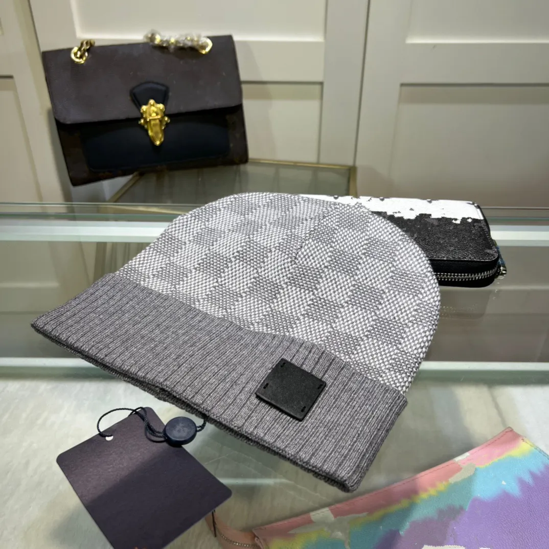 Grey Louis Vuitton Damier Cap Vuitton Beanie Scarf Set Vuitton