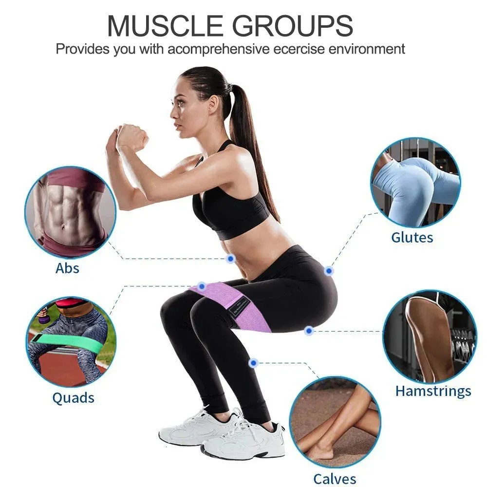 Set X3 Bandas Resistencia Elástica De Tela Ligas Ejercicios - Real Fitness Perú