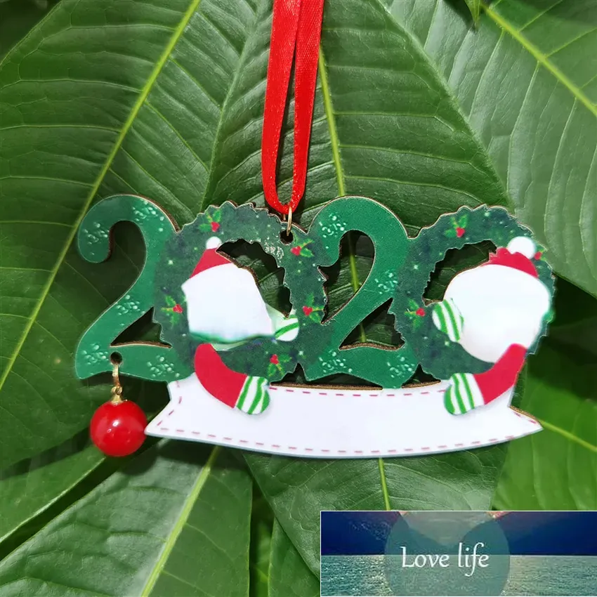 Le migliori decorazioni per ornamenti natalizi Pupazzo di neve in legno Ciondolo appeso all'albero di Natale Albero di Natale Pendente di Babbo Natale con maschera Famiglia