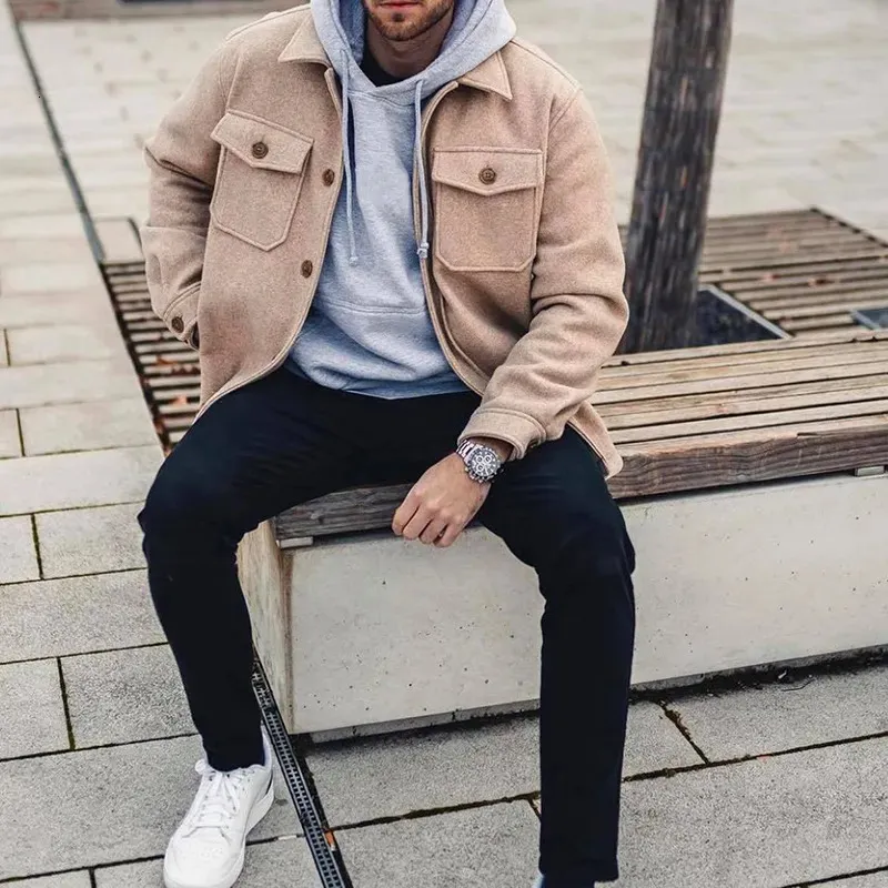 DHgate.com:Mens Autumn Wool Blend Solid Jackets, Long-Sleeve DHgate.com:Mens Autumn Wool Blend Solid Jackets, Long-Sleeve