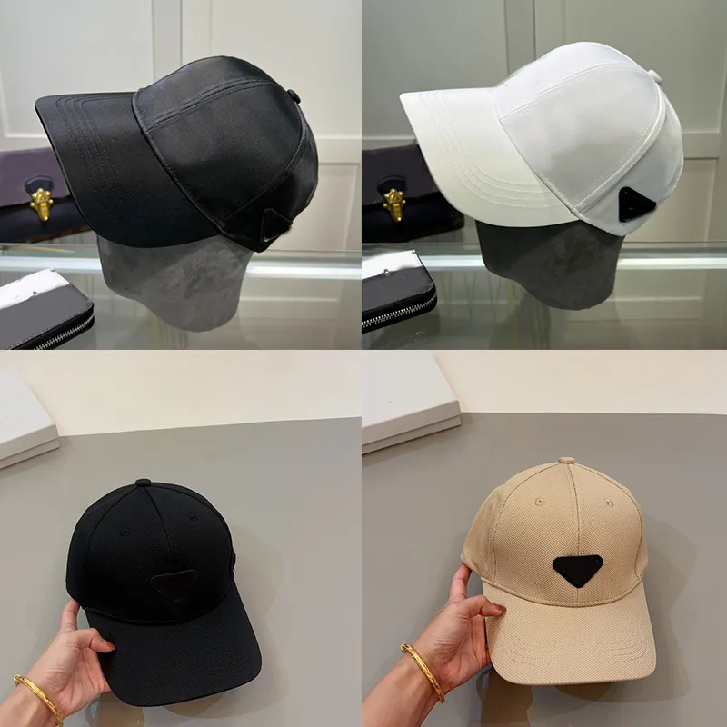 cappelli classici alla moda con logo triangolare in metallo classico berretto da baseball bianco nero con uomini e donne che vendono Ad-Milano esplosivo