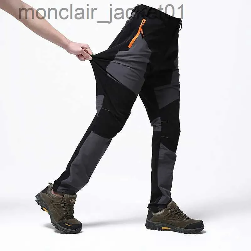 New Winter Fleece Outdoor Hiking Pants Men Camping Climbing Trekking Skiing  Softshell Trousers Fishing Waterproof 5XL