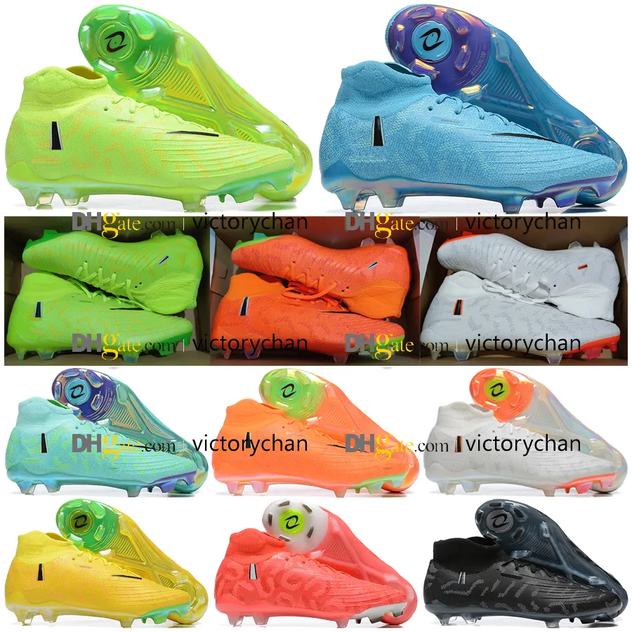 Gift Bag Quality Football Boots Phantoms Luna Elite FG High Ankle Soccer Cleats Kids Womens Mens Outdoor Firm Ground Soft Leather Trainers Football Shoes EUR 39-45