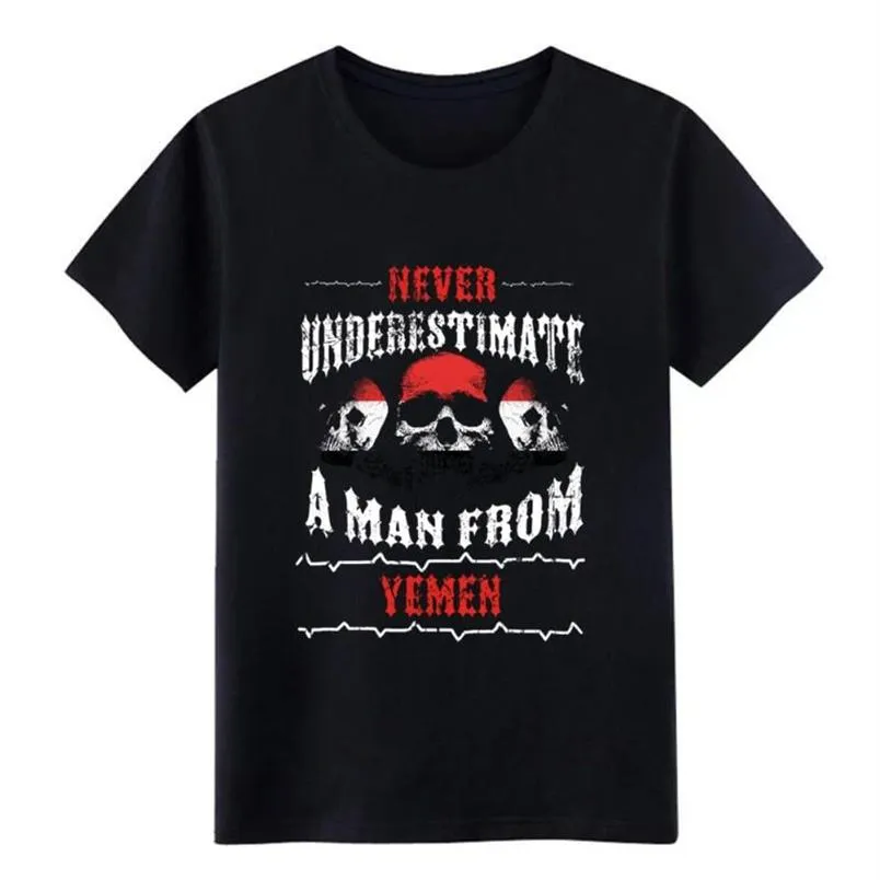 Men's T-Shirts Never Underestimate Man YEMEN T Shirt Print Cotton Crew Neck Solid Color Gift Style Summer Pictures258M