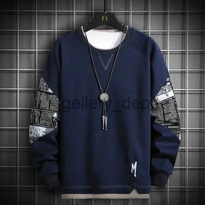 Harajuku Patchwork Oversized Hoodie Men For Men High Street 2023