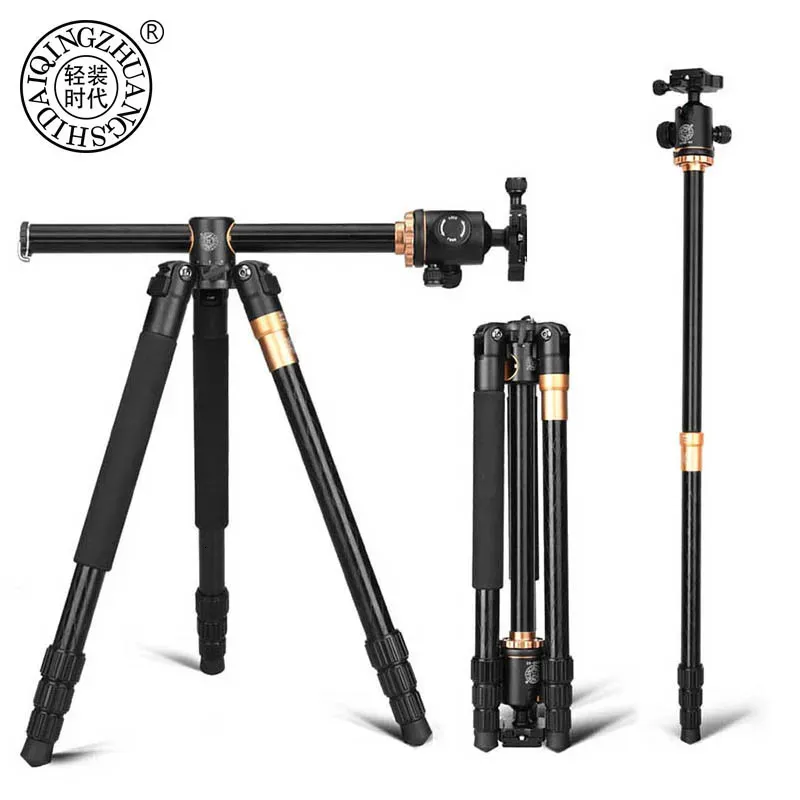 Statywy QZSD Q999H Aluminium STPAMA STRITOD wideo Monopod Professional Extenble z płytką szybkiego zwolnienia i kulą 231006