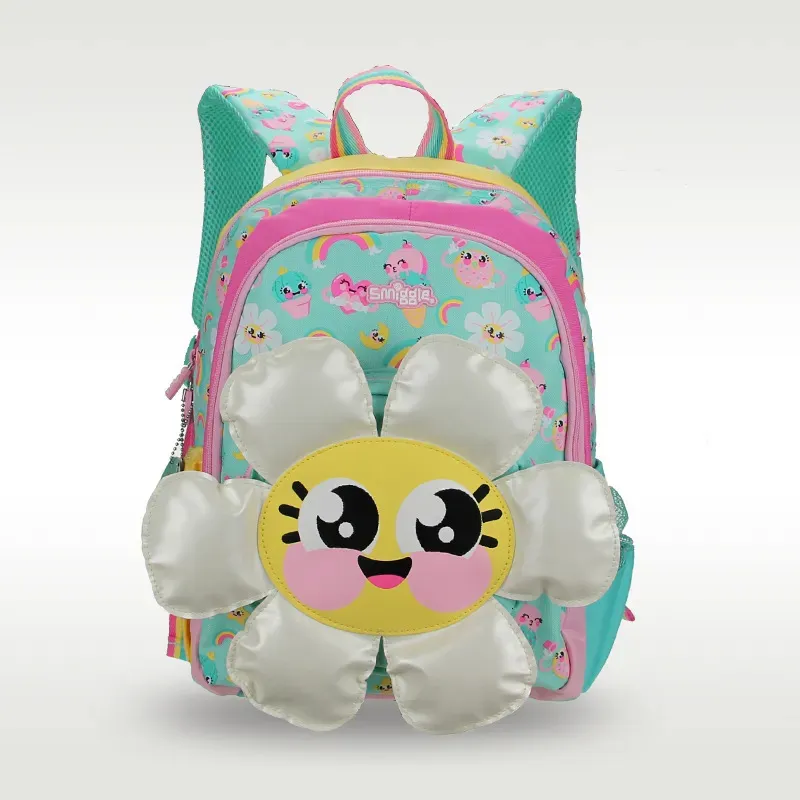 スクールバッグオーストラリアスミグルオリジナル - 子供の学校バッグ高品質のかわいいヒマワリの女の子バッグ3-6歳14インチ231006