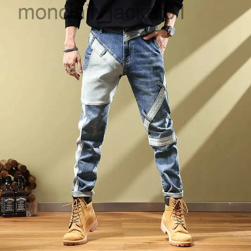 Jeans pour hommes Jeans pour hommes Harem effilé Pantalon de cowboy pour hommes Pantalon élégant Slim Fit Boot Cut Luxe Casual Loose Stretch Harajuku Élastique Xs J231006