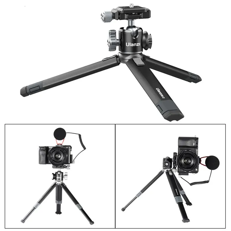 Tripods Ulanzi MT24 Vlog Lite metalowy statyw z Ballhead rozszerzony 14 '' monopod zimny buty arca szybkie szwajcarskie 25 kg max obciążenie 231006