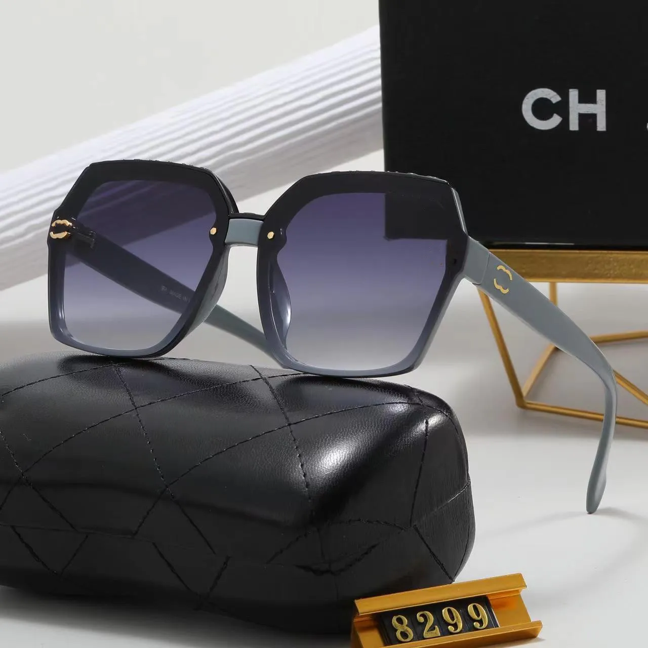 Fashion Classic Designer Sunglasses For Men Women Sunglasses Luxury Polarized Pilot Oversized Sun Glasses UV400 Eyewear PC Frame Polaroid Lens S8229