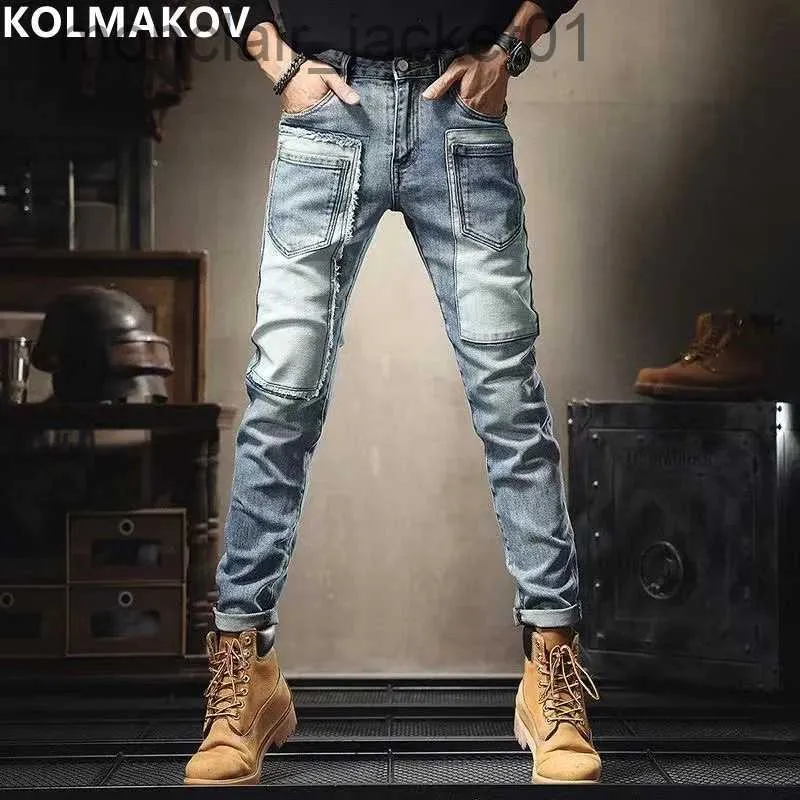 Jeans da uomo 2023 Primavera e autunno Nuovi uomini Tendenza classica della moda Pantaloni piccoli da uomo Casual elastici Comodi Jeans di alta qualità J231006