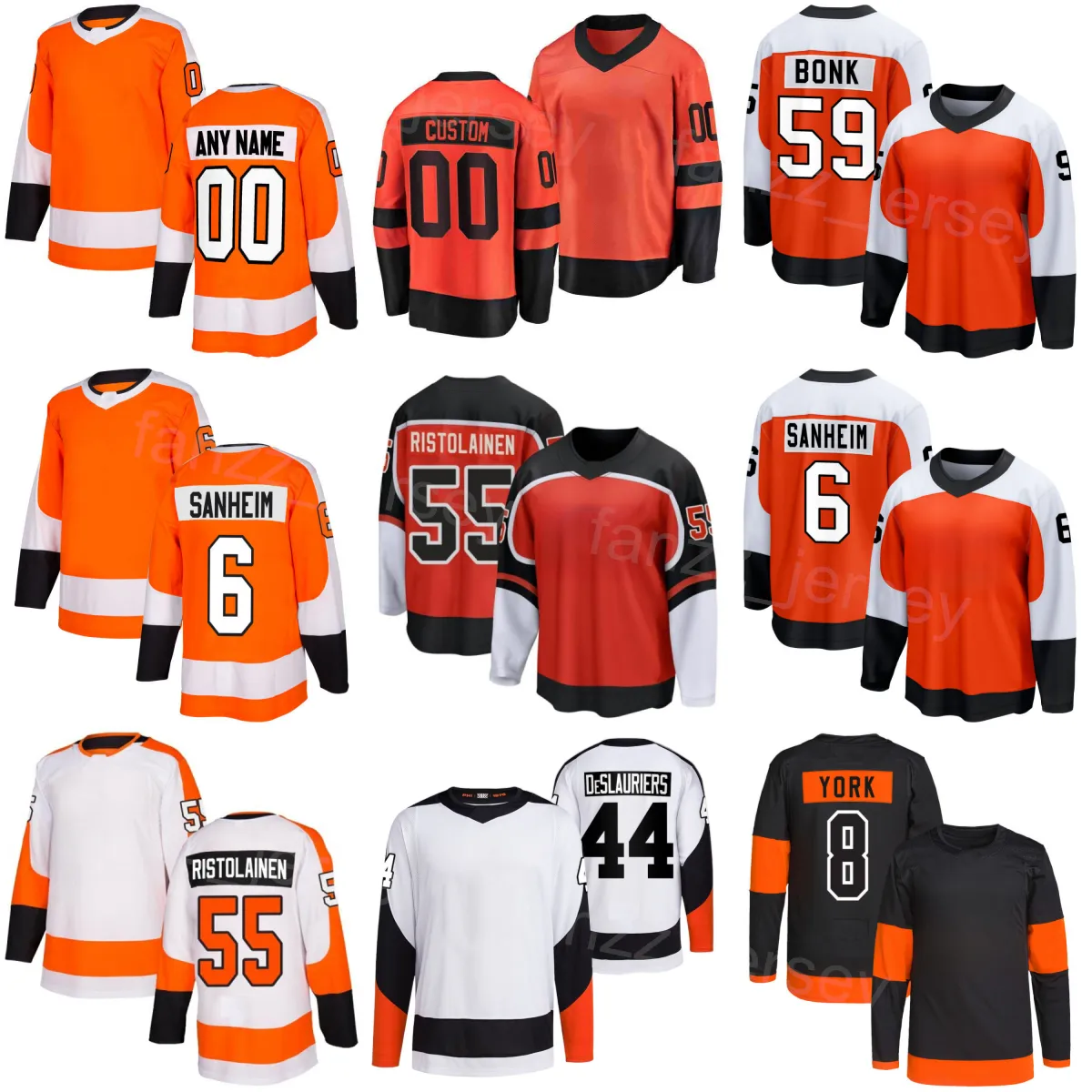 Hombres Mujeres Niños Hockey 17 Wade Allison Jersey 24 Nick Seeler 44 Nicolas Deslauriers 59 Oliver Bonk 6 Travis Sanheim 55 Rasmus Ristolainen 8 Cam York Número de nombre personalizado