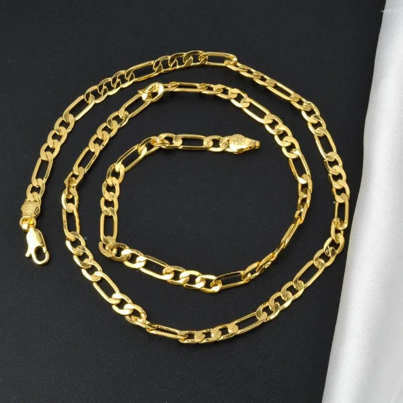 Kedjor 5mm bredd kubansk länkkedja halsband lång hiphop för kvinnor män hals mode smycken tillbehör guld färg choker gåvor honom