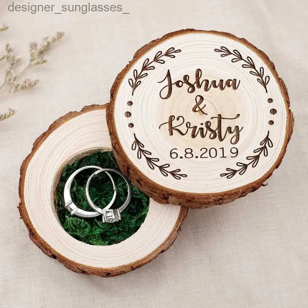 Smyckeslådor Personlig träringlåda Förlängning Ring Box Rustic Ring Bearer Box Wedding Ring Box Smyckeslåda Förslag Ring Holderl231006