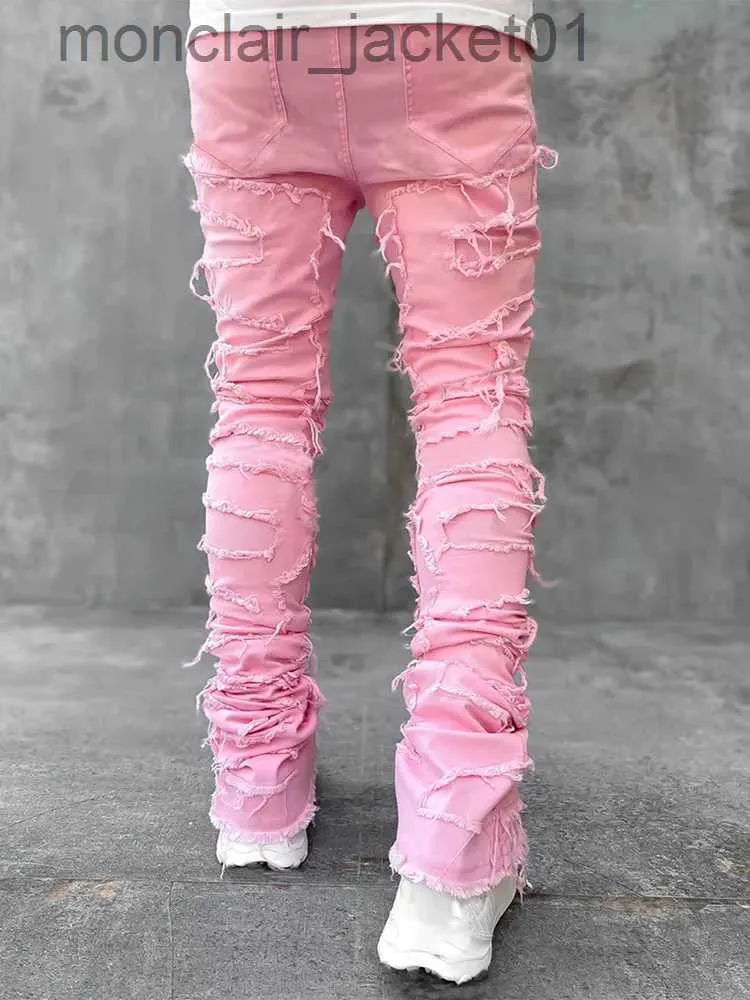 Mens Tight Fit Stacked Valabasas Stacked Jeans With
