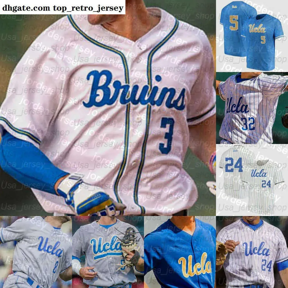 Nowe nowe koszulki Nowe noszenia 2021 NCAA UCLA College Baseball Jerseys Brandon Crawford 7 Chase Utley