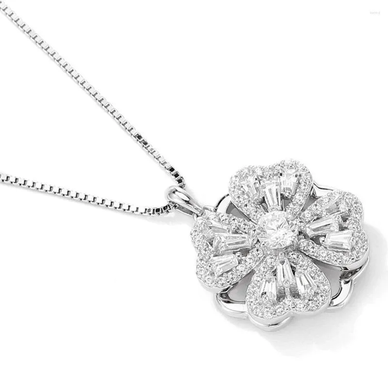 Spinning flower deals pendant