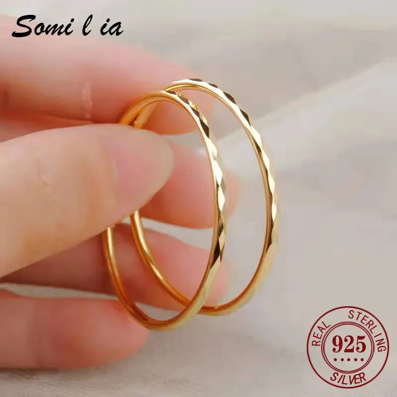 Hoop Huggie Somilia Women's Big Earrings Collection 100 925 Sterling Silver Jewelry Fashion Women18k Golden 231005