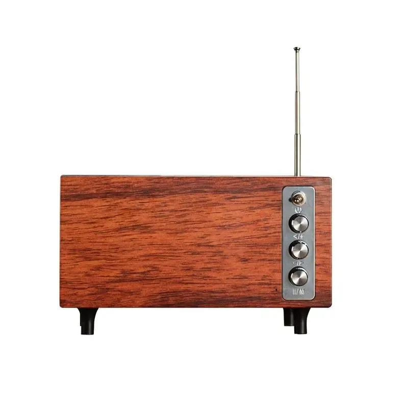 Retro högtalare bt trådlös subwoofer utomhus bärbar stark basradio för kök skrivbord sovrum kontor parti ljudlåda