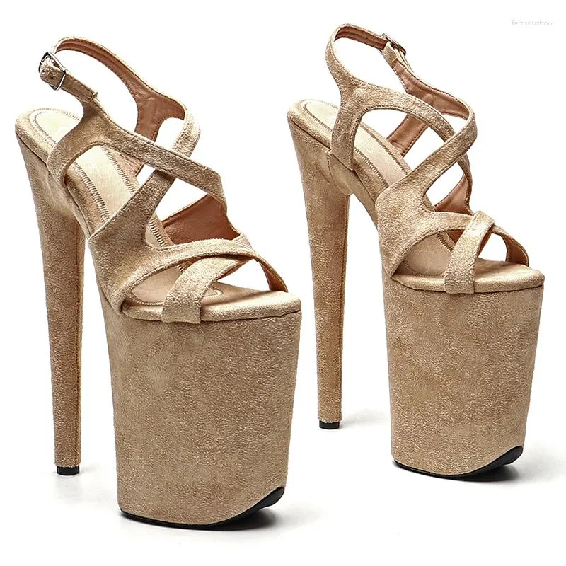 Sandales Suede Leecabe 9inches 23cm / plate-forme de mode supérieure High Heels Pole Dance chaussures 3534 263