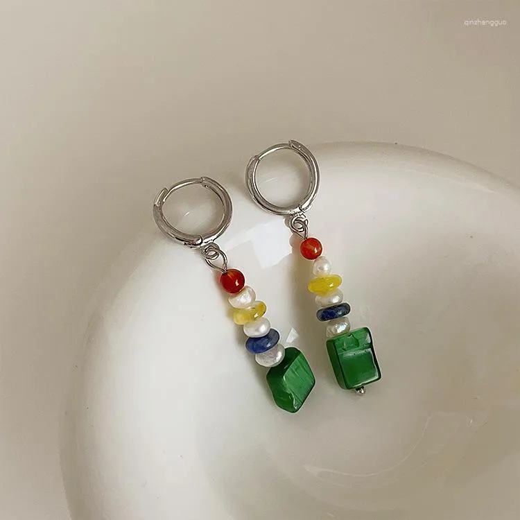 Boucles d'oreilles pendantes en résine colorée Z98, perles perlées pour femmes, Design sud-coréen, Style de personnalité rétro, 2023