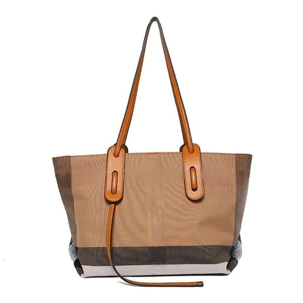 Borsa tote Bby borsa da donna in tela borsa shopping di grande capacità borsa firmata burb borse a tracolla sotto le ascelle da donna borsa da ufficio casual