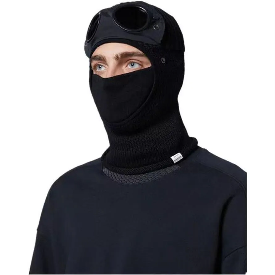 Designer due lenti Occhiali Occhiali Berretti Uomo Cappelli lavorati a maglia Berretti con teschio Outdoor Donna Uniesex Berretto invernale Nero Grigio Cofano regalo 23022