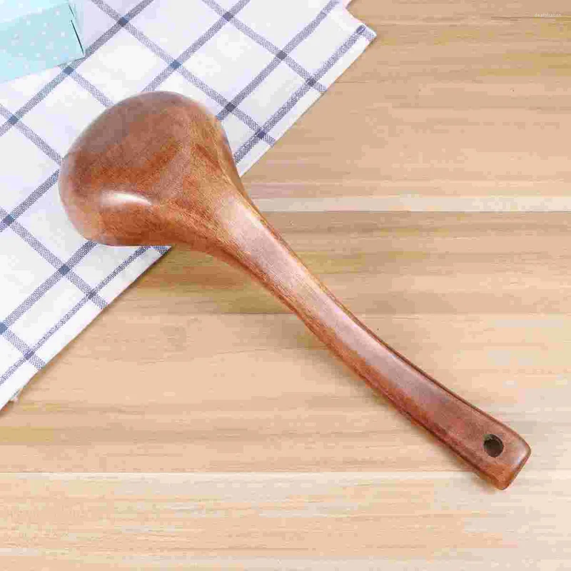 Spoons Wooden Scoop Condiment Spoon Wood Salt Ladle With Handle For Soup Tea Jars Honey Coffee Candy Kitchen Utensils 28cm