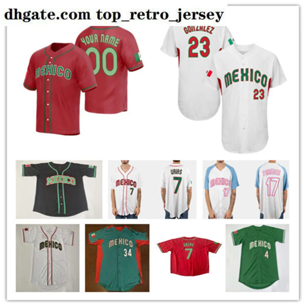 Jerseys 2023 Equipo México Jersey De Béisbol Julio Alex Verdugo Jesús