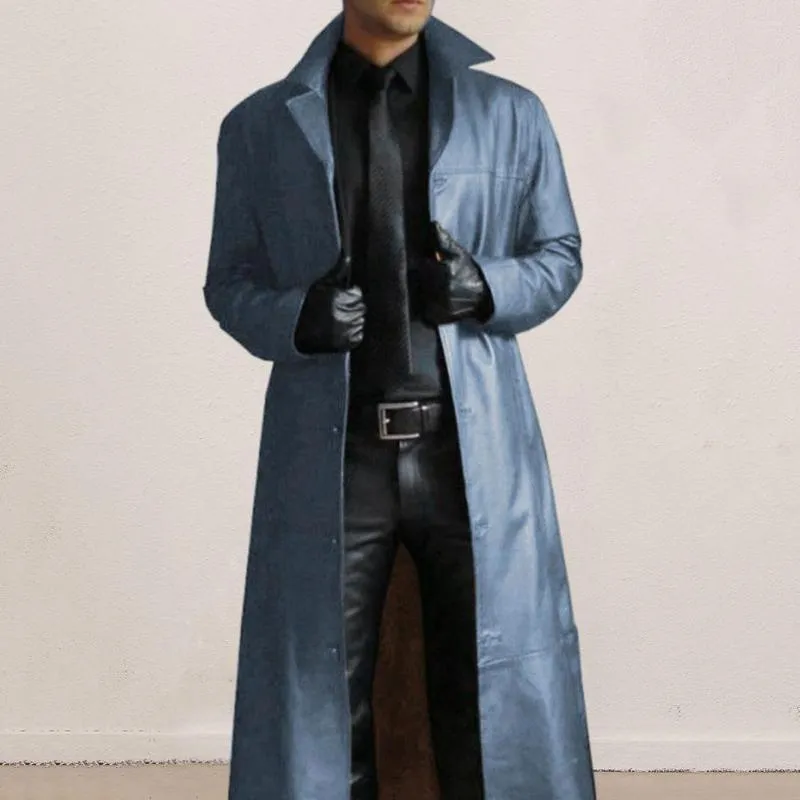 Stylish Windproof Faux Leather Leather Trench Coat Mens For Stylish Windproof Faux Leather Leather Trench Coat Mens For