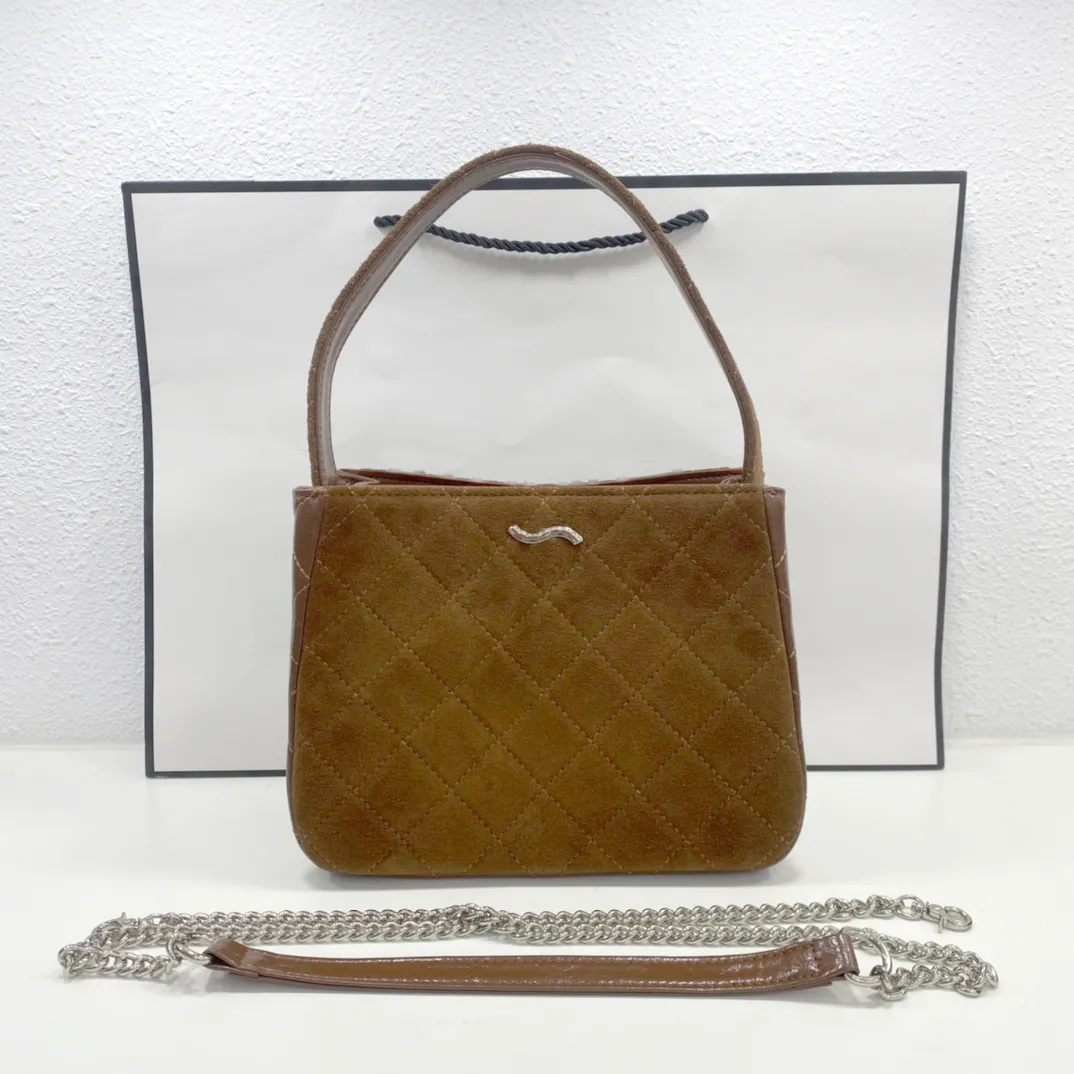 2024 Luxury Mini Double Star Vintage Kely Bag Black Silver Matte Leather Fashion Trend