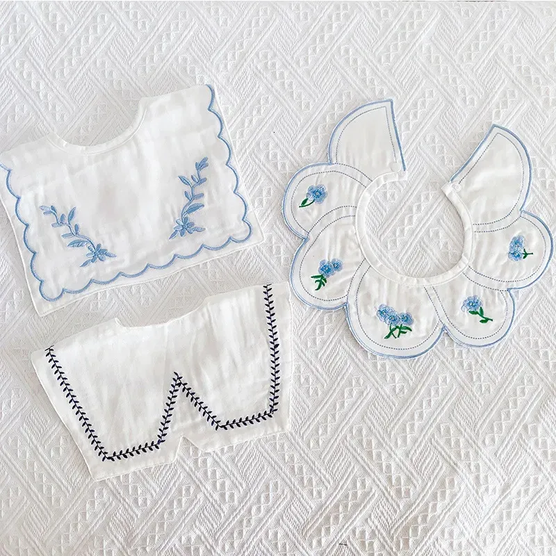 Bibs Burp Cloths 3Pcs Summer Thin Cotton Gauze Bib Infant Baby Absorbent Drooling Saliva Towel Child Cute Accessories Kid Supplies Japanese Style 231006