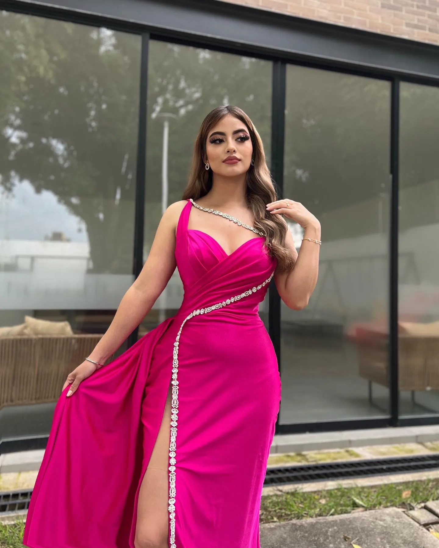maroon dress formal PINK LAYERED ORGANZA MAXI DRESS | CULT MIA