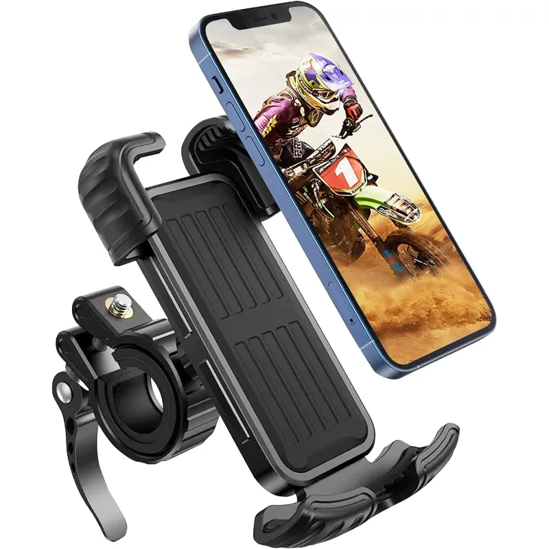 Mountainbike motorfiets ATV scooter stuur telefoonhouder montageklem 360 draaibare clip voor iPhone 15 14 Pro Max S9, S10 Meer 4.7 - 6.8 mobiele smartphone