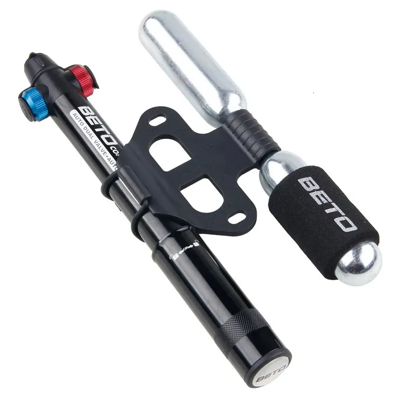 B BETO CO2 008A High Pressure Mini Pump For Mountain Bikes Portable Inflator With 160psi Pressure Presta Schrader EIEIO Bike Fork Parts From Bao06 31.8 DHgate.Com
