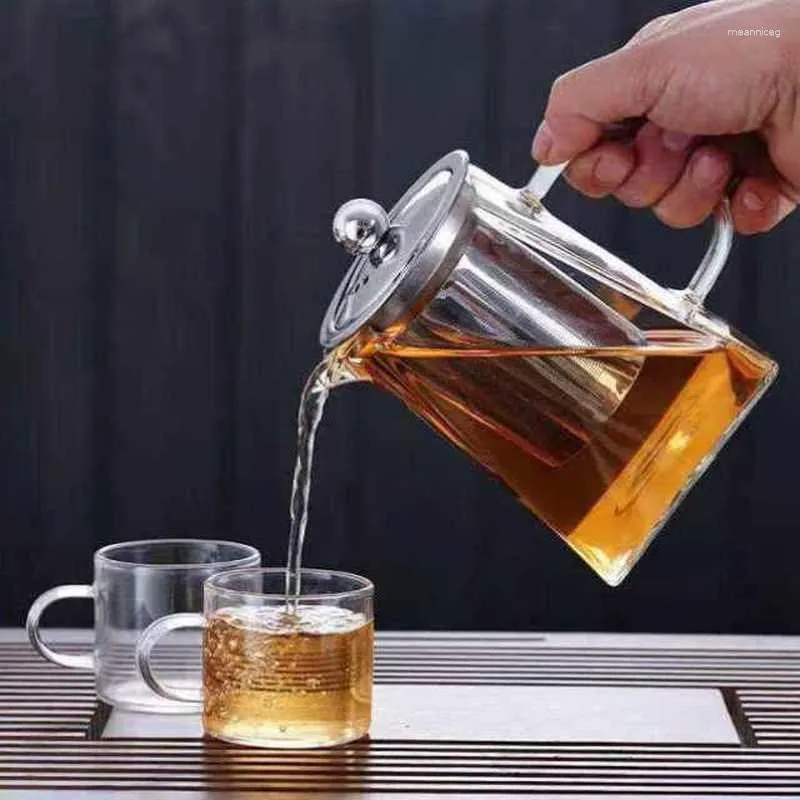 Paslanmaz Çelik Infuser Isıtma Konteyneri ile Kalça Şişeler Pyrex Çaydan Şey