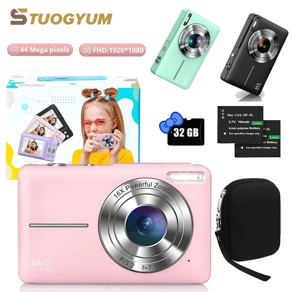 Camcorders Digitale Camera Kinderen voor Camcorder met 16x Zoom Compact Camera's 1080P 44MP Beginner Pography 231006