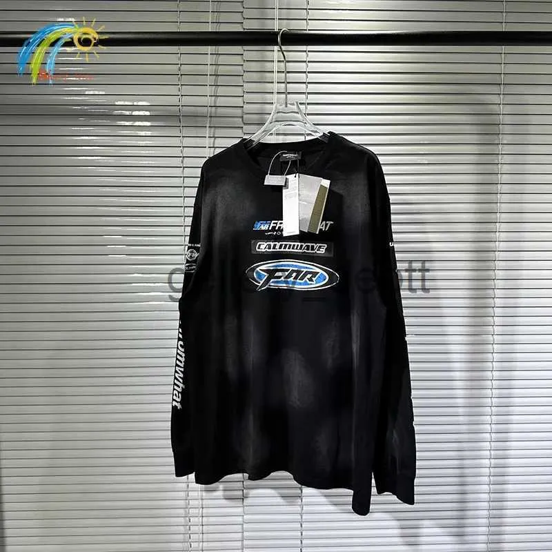 Men's Hoodies Sweatshirts Streetwear Hip Hop Washed Black FAR.ARCHIVE Long Sleeved T-Shirt Men Women 1 1 Best Quality FAR ARCHIVE Tee Top With Tags J231006