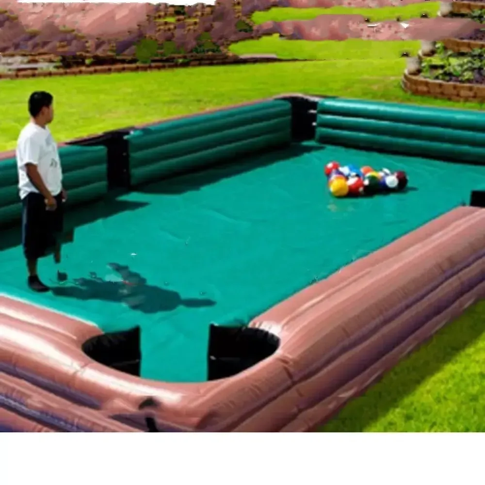 Inflatable Playhouse 9x6m Giant Snooker Football Pool Table Human ...