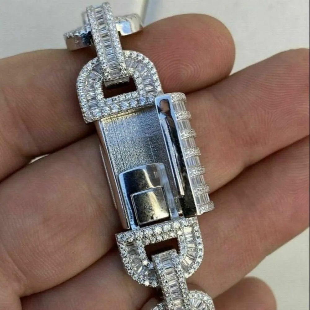 Trendy 18mm Icey Vvs Chain Baguette Diamond Mariner Link Cuban_voghion.com
