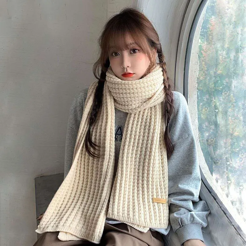 Koreanische Schals Für Frauen Männer Im Herbst Und Winter Verdickte Thermische Gestrickte Schal Unisex Schal Lange Größe Wärmer Schals Geschenke