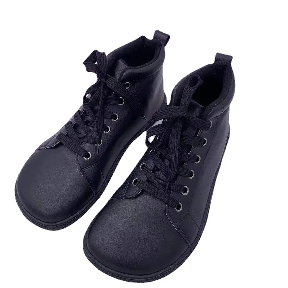 Chaussures habillées Tipsietoes Bottes en cuir aux pieds nus avec doublure en tissu à l'intérieur pour femmes et enfants Zero Drop Wider Toes Box 231006