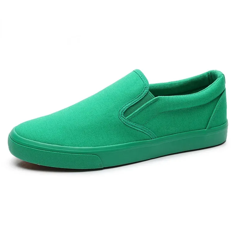 Chaussures habillées Toile Conduite Hommes Vert Noir Jaune Blanc Vulcanisé Paresseux Hommes Designer Baskets Mode 231006