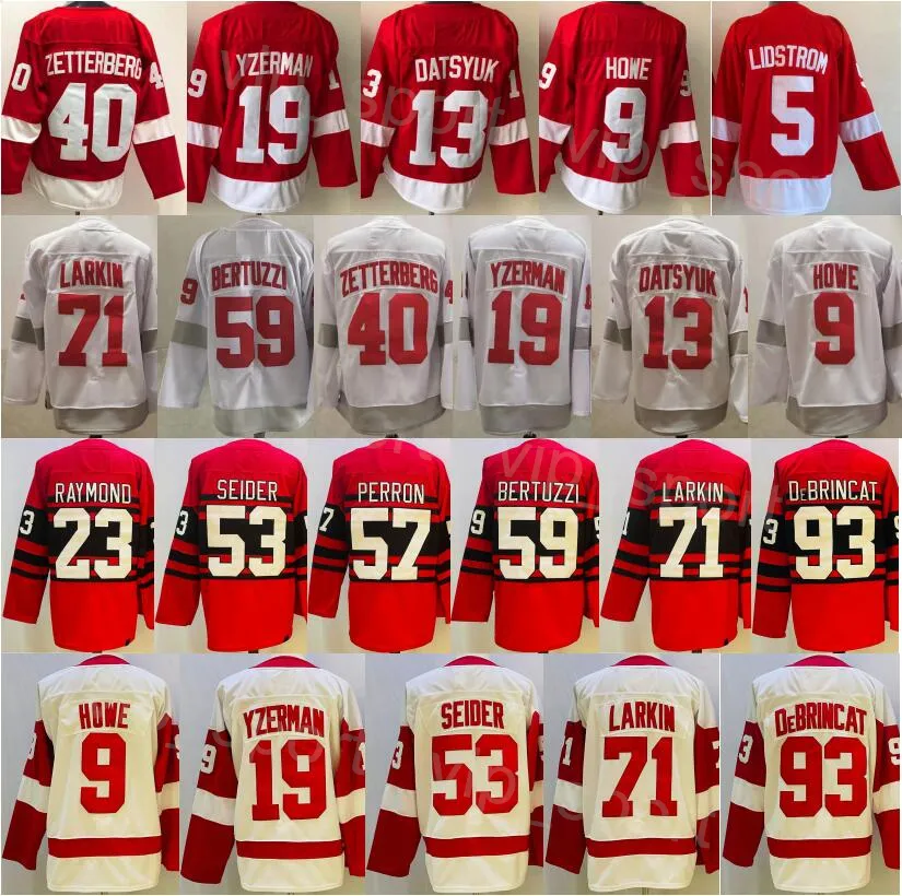 Mens Hokey 59 Tyler Bertuzzi Jersey Ters 71 Dylan Larkin 23 Lucas Raymond 57 David Perron 93 Alex Debrincat 53 Moritz Seider 91 Sergei Fedorov 13 Pavel Datsyuk