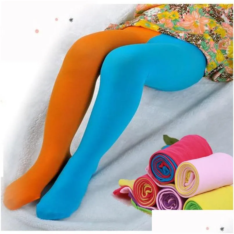 Chaussettes pour enfants Chaussettes Couleur Bonbon Collants mixtes Collants Enfants Filles Veet Patchwork Bas Bébé Enfants Danse Collant Chaussette Vêtements Pour 3 Dhdet