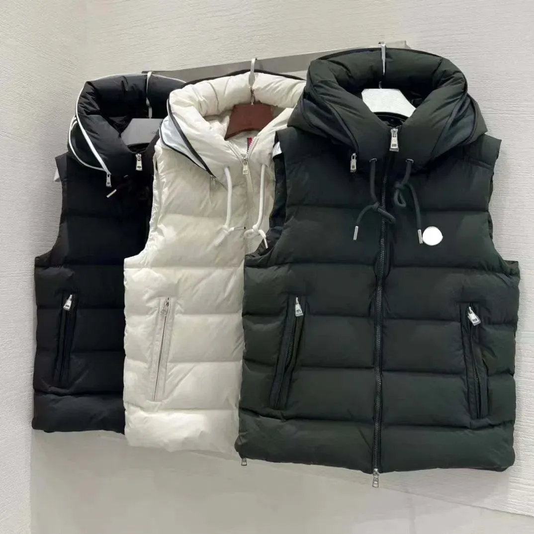 Winter Designer Jas Heren gilet Donsvest Homme Vesten Gilet Parka's Jas Met capuchon Bovenkleding Waterdicht voor heren en dames Windjack Dikke mouwloze