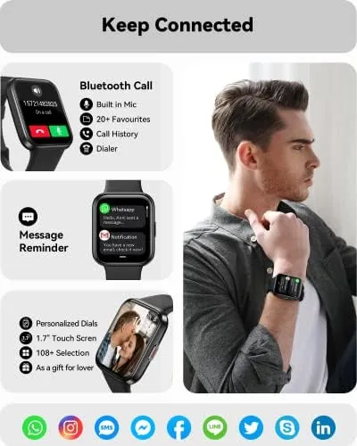 Inteligentny zegarek dla mężczyzn Alexa -w zegarku fitness