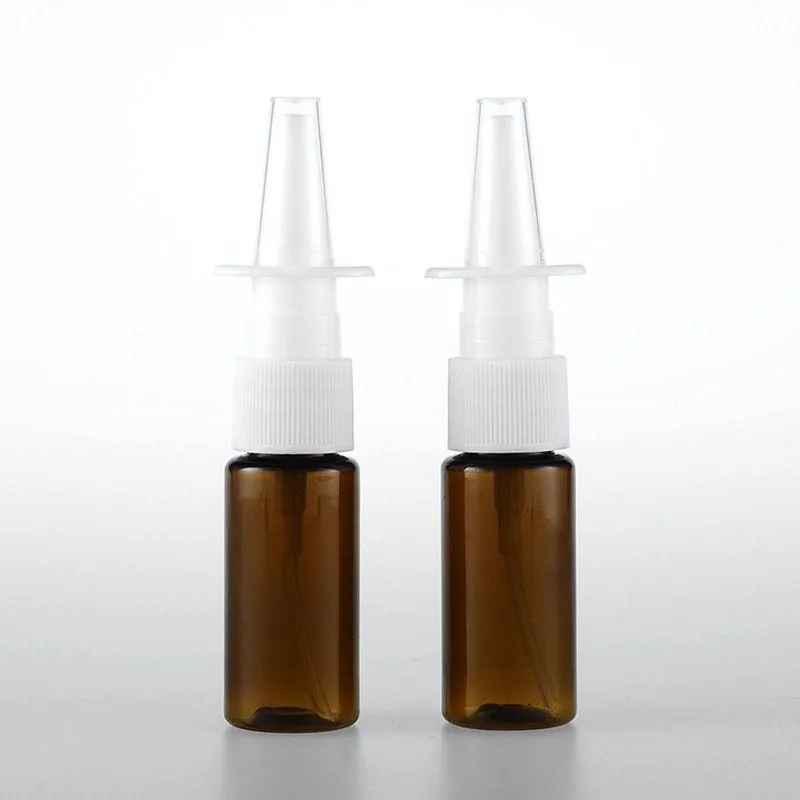 15 ml PET bouteille vide en plastique bouteilles de pulvérisation nasale pompe pulvérisateur brouillard nez pulvérisation bouteilles rechargeables pour médical F2110 Wutuk