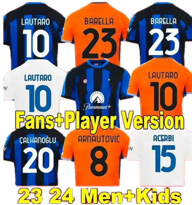 2023 24 Maglia InTErs MiLAnS Soccer Jerseys Kid Kit Final Maillot de Foot LUKAKU DZEKO LAUTARO 2023 24 IM Maglie Football Shirt Training 115 Years Anniversary Special